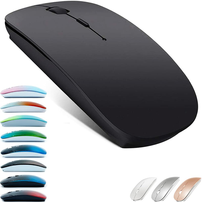 Rechargeable Bluetooth Mouse for MacBook pro/MacBook air/Laptop/iPad/iMac/pc, Wireless Mouse for MacBook pro MacBook Air/iMac/Laptop/Notebook/pc(Bluetooth Mouse/Black) Bluetooth Mouse/Black