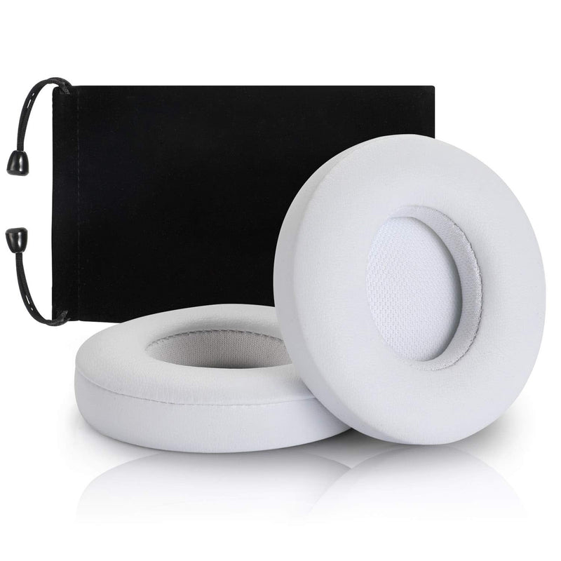 [AUSTRALIA] - Replacement Earpad Cover, Ear Cushion Pads Compatible with Solo 2.0 3.0 Wireless Headphones by Dr. Dre 1 Pair (White) White 