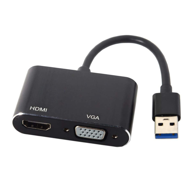 USB 3.0 & 2.0 to HDMI & VGA HDTV Adapter Cable External Graphics Card for Windows MacBook Laptop