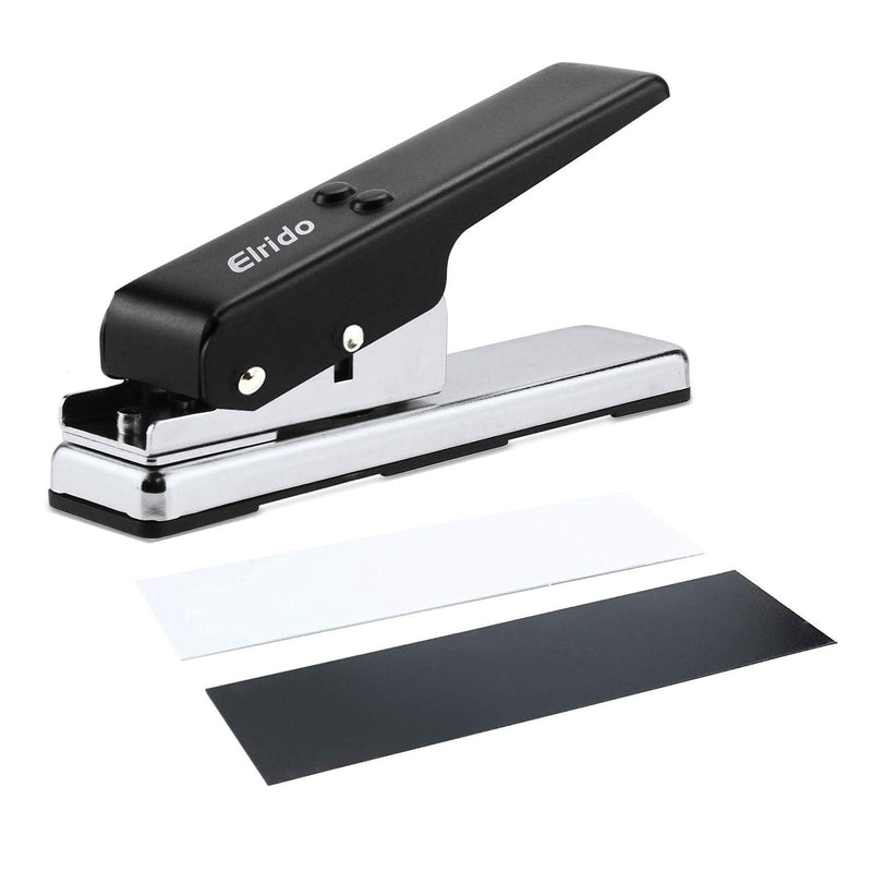 Elrido DIY Guitar Picks Maker Cutter Punch Tool Kit with 2 Pick Strips, Making Picks Create Custom Professional Plectrums for Guitar Players & Music Lovers - Unique Guitar Accessories Gift 1.5mm Black
