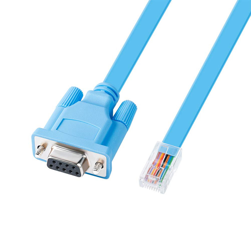 [AUSTRALIA] - DTECH DB9 to RJ45 Console Cable Cisco Device Management Serial Adapter (6 Feet, Blue) 
