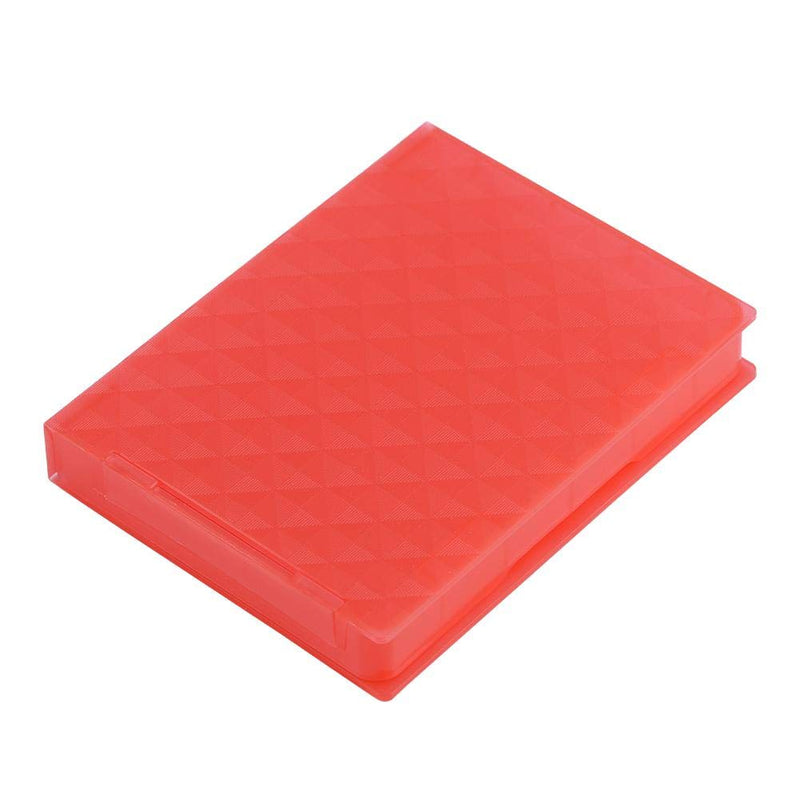 Wendry 2.5 Inch Hard Drive Case Protective Box,Storage Box for HDD SSD External Hard Drive Case,Moisture-Proof and Anti-Static Storage Case red