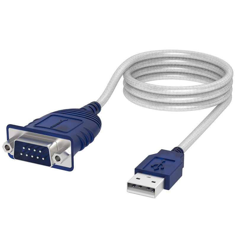 SABRENT USB 2.0 to Serial (9-Pin) DB-9 RS-232 Converter Cable, Prolific Chipset, Hexnuts, [Windows 10/8.1/8/7/VISTA/XP, Mac OS X 10.6 and Above] 6-Feet (CB-9P6F) 6 FT