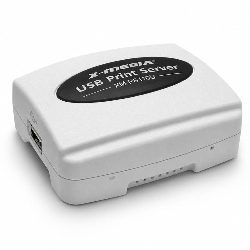 X-MEDIA XM-PS110U 1-Port 10/100Mbps Fast Ethernet USB Print Server | USB 2.0 Port Network Print Server