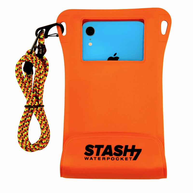 Waterproof Phone Pouch w/Long Lanyard | IPX8 Adventure Grade Cellphone Dry Bag Case, Fits iPhone 15 Pro Max,14 Pro Max, 13 Pro Max, XS, XR, Galaxy S21, for Snorkeling, Kayaking, Cruise Orange