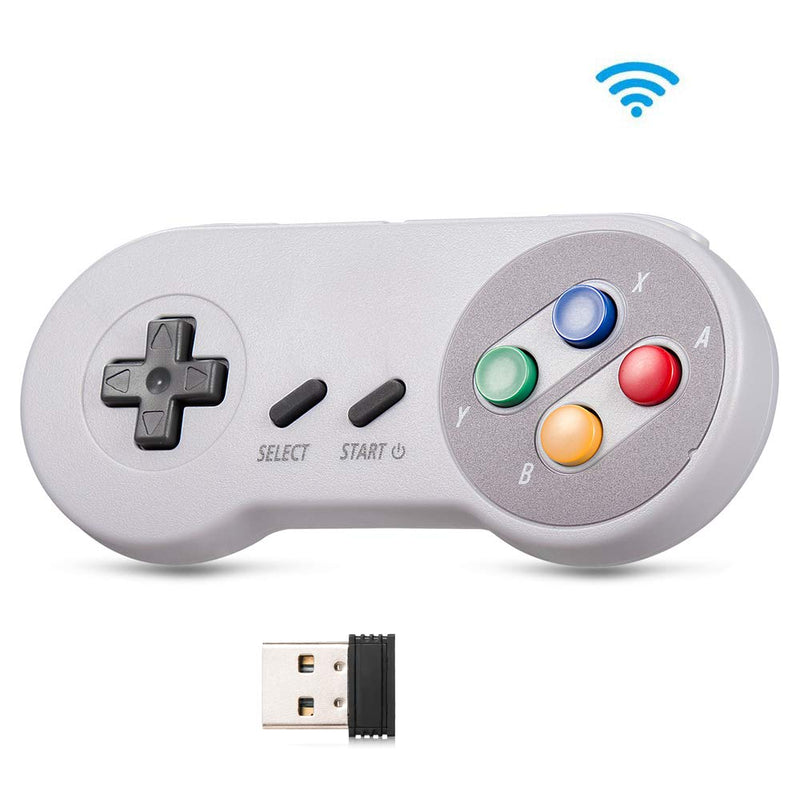 Retro Wireless SNES USB Controller, kiwitatá Rechargeable SNES Classic USB PC Game Pad Emulator Controller for Windows PC MAC,Raspberry PI
