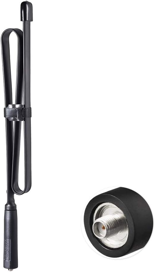 72CM/28.3Inch Length ABBREE SMA-Female Dual Band 144/430Mhz Foldable CS Tactical Antenna for Baofeng UV-5R UV-82 BF-82HP BF-888S Ham Two Way Radio 28.3in