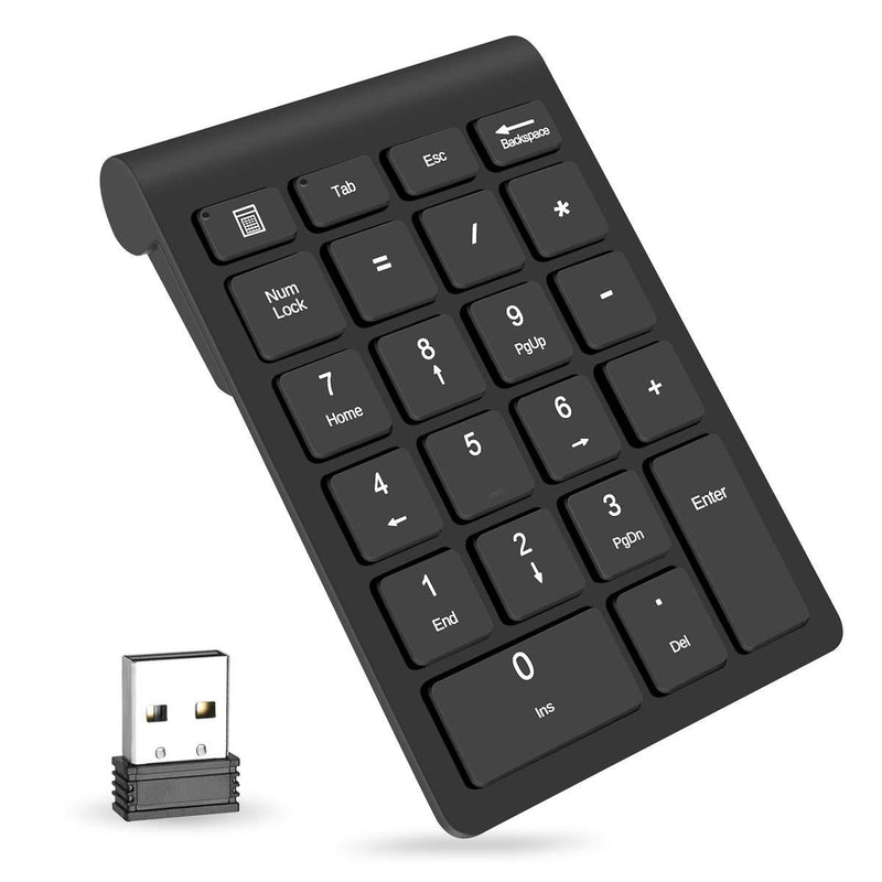 [AUSTRALIA] - Wireless Number Pads, Numeric Keypad Numpad 22 Keys Portable 2.4 GHz Financial Accounting Number Keyboard Extensions 10 Key for Laptop, PC, Desktop, Surface Pro, Notebook 