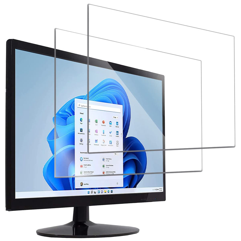 MUBUY 21.5 Inch Anti Glare Screen Protector Fit Diagonal 21.5 Inch Desktop Monitor 16:9 Widescreen, Reduce Glare Reflection and Eyes Strain, Fingerprint-Resist (18.75 Inch W x 10.55 Inch H)-2Pcs