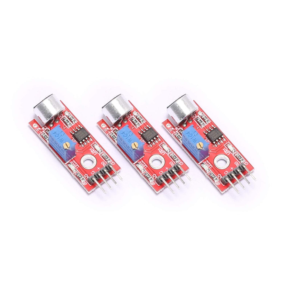 3PCS Mic Microphone Sensor High Sensitivity Sound Detection Module Compatible with A-rduino PIC AVR 3