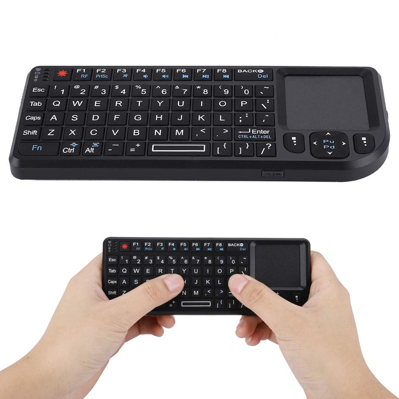 2.4GHz Wireless Touchpad Keyboard, RT-MWK02 Rechargeable Ultra-Thin Mini USB Backlit Keyboard for HTPC, for PS3/for PS4, 360 and ONE