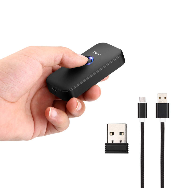 [AUSTRALIA] - Eyoyo Mini Bluetooth 2D Barcode Scanner, 3-in-1 USB Wired/2.4G Wireless/Bluetooth Barcode Reader Portable 1D QR Scanner PDF417 Data Matrix Compatible with iPad, iPhone, Android, Tablets or Computer PC 