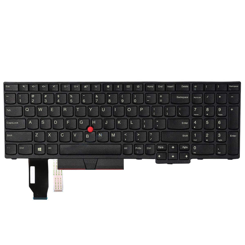 Replacement US Keyboard for Lenovo ThinkPad E580 E585 L580 E590 E595 L590 T590 P15S P52 P72 P53 P53S P73 P53 P52 T15(Not Fit P52s) Laptop (No Backlight)