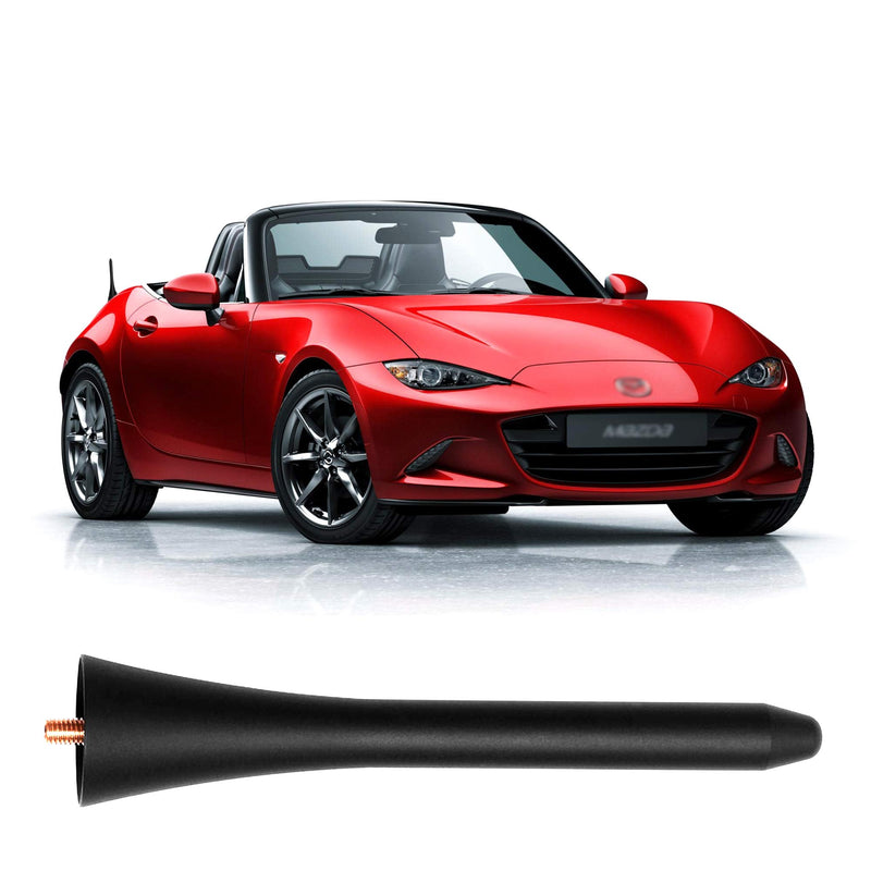 HUSUKU 5 inch Al-Alloy Radio Short Antenna for Mazda Miata MX-5 RF ND NC 2006-2024 ┃ OEM NF47-66-A30A ┃