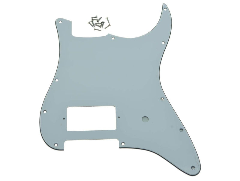 [AUSTRALIA] - Dopro 11 Hole ST Strat One Humbucker Guitar Pickguard Scratch Plate Fits FD Delonge White 3 Ply 
