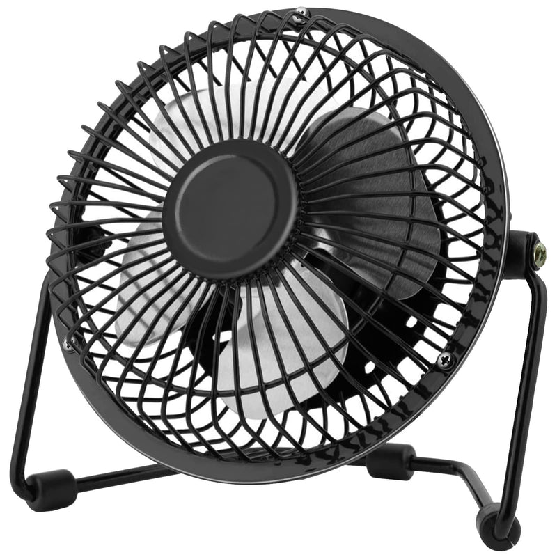USB Fan 4 Inch Mini USB Desk Table Fan Personal Portable Desktop Cooling Fan Powered by USB PC Netbook for Camping Home Office Outdoor Travel, Strong Wind, Black Black 4 Inch