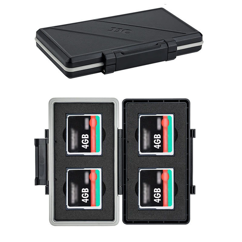 4 Slots CF Card Holder, Water-Resistance Anti-Shock Compact Flash Card Case Storage for Canon 400D 350D 50D 40D 30D 7D Mark II 7D 5DS R 5D Mark IV III II 1D Mark II Nikon D810 D800
