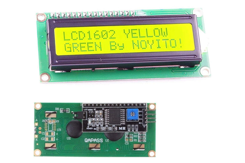 NOYITO 1602 16x2 LCD Module Shield Blue Backlight with IIC I2C Driver Serial Interface for UNO R3 MEGA2560 (Pack of 2) (1602 IIC Screen Blue) 1602 IIC Screen Blue