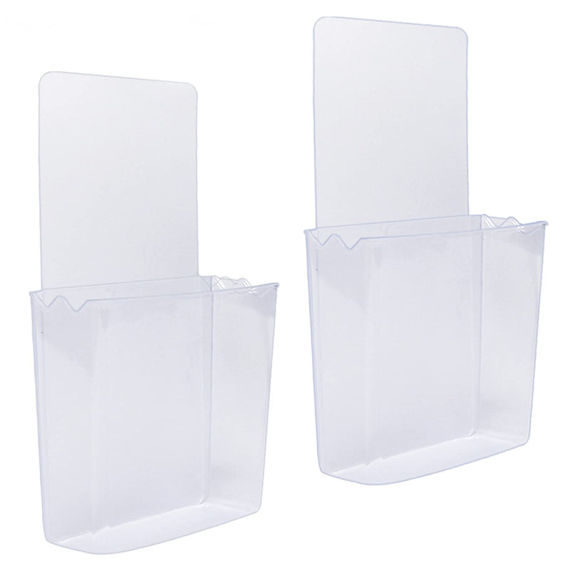 Remote Holder Wall Mount Damage-Free (2 Pack), Clear and Strong Self-adhesive Universal Media Organizer Storage Box for Mobile Phone,Remote Control,Keys,Pens etc