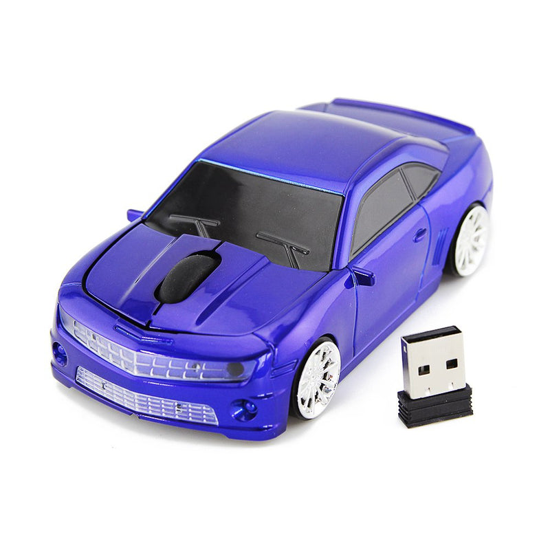 FASBEL for Chevrolet Camaro Sports Car Mouse Wireless Mice Computer Laptop PC Optical Mouse (Blue) Blue