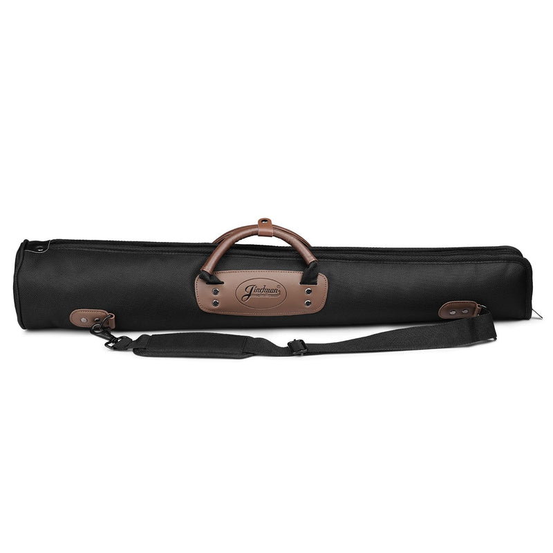 Flexzion Soprano Saxophone Case, Sax Gig Bag Backpack w/Strap, Pouch, Leather Handle, Music Instrument Storage, Lightweight, Water-Resistant & Shockproof for Wind Controller, Crampon Clarinet, Black,