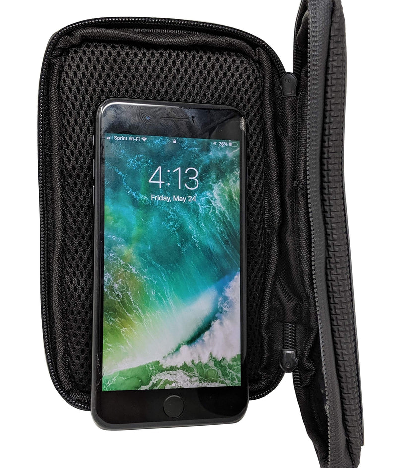 Bikers Place Motorcycle Magnetic Cell Phone & GPS Holder Tank Bag Compatible i Phone, Samsung Blk Waterproof