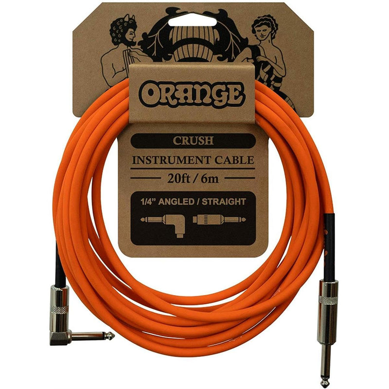 [AUSTRALIA] - Orange Crush 20' Instrument Cable with Angled to Straight Connector, Orange 