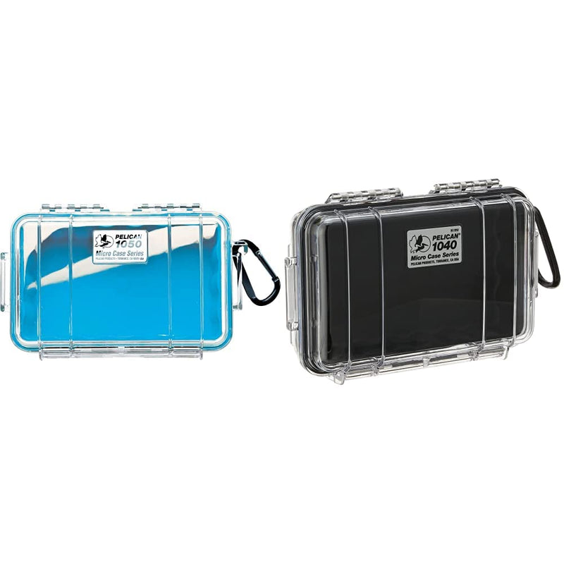Pelican 1050 Micro Case (Blue/Clear) & Pelican 1040 Micro Case (Black/Clear)