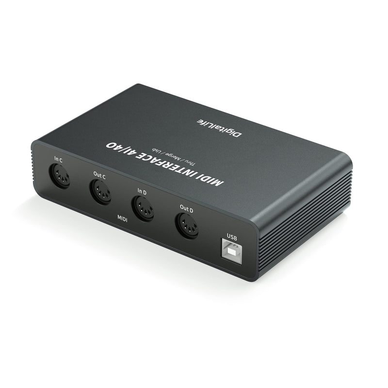 [AUSTRALIA] - DigitalLife TripleX Quadra Port 3-in-1 5-Pin DIN Interface – USB MIDI, Thru & Merge Functions for Studio, Live Performance & Music Production 
