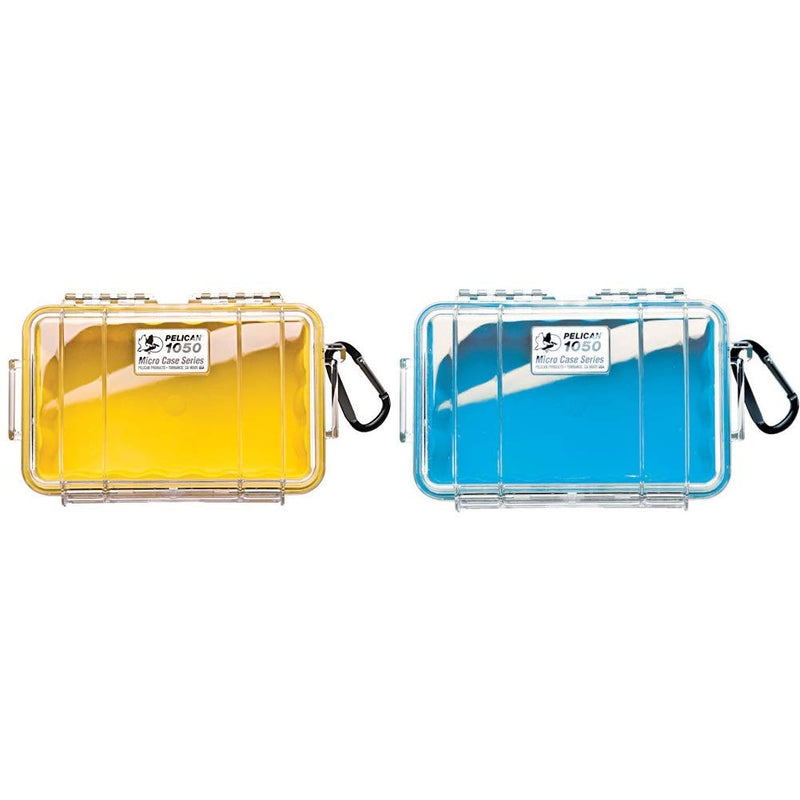 Pelican 1050 Micro Case (Yellow/Clear) & Pelican 1050 Micro Case (Blue/Clear)