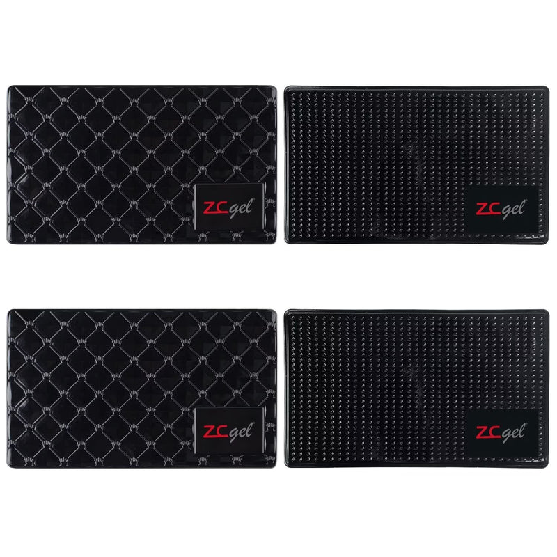 Sticky Dash Pad (4 Pack), Removable and Traceless Car Dashboard Mat with Heat Resistant, Sticky Non-Slip Dashboard Gel Pad for Cell Phone, Sunglasses, Keys, Coins and More (Size: 5.9" x 3.5") middle