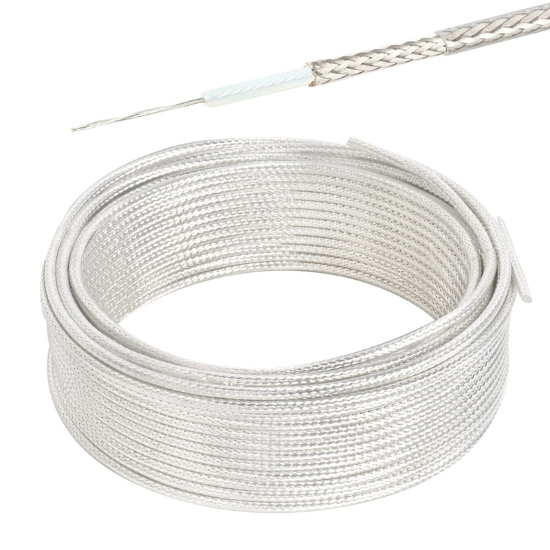 [AUSTRALIA] - XRDS -RF RG-316 Coax Cable 50 ft Thin RF Coaxial Cable Flexible Lightweight Low Loss Coax Silver-Plated Copper Teflon Jacket, White 