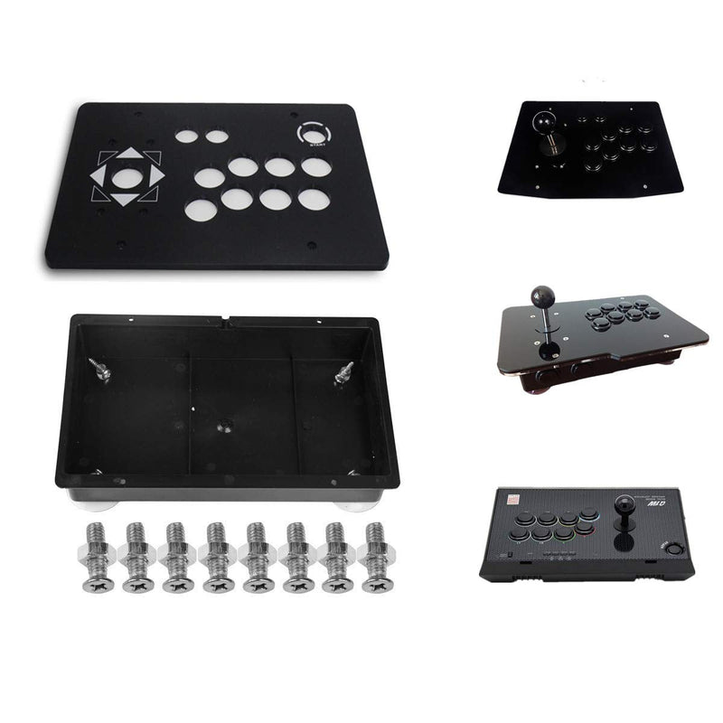 TAPDRA Acrylic Panel and Case Joystick DIY Set Kits Replacement for Arcade Game Machine Cabinet Controller DIY Kit c Black 4