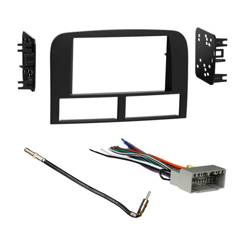 Metra 95-6546B Double DIN Dash Kit with Harness + Antenna Combo for Select Jeep Grand Cherokee 2002-2004
