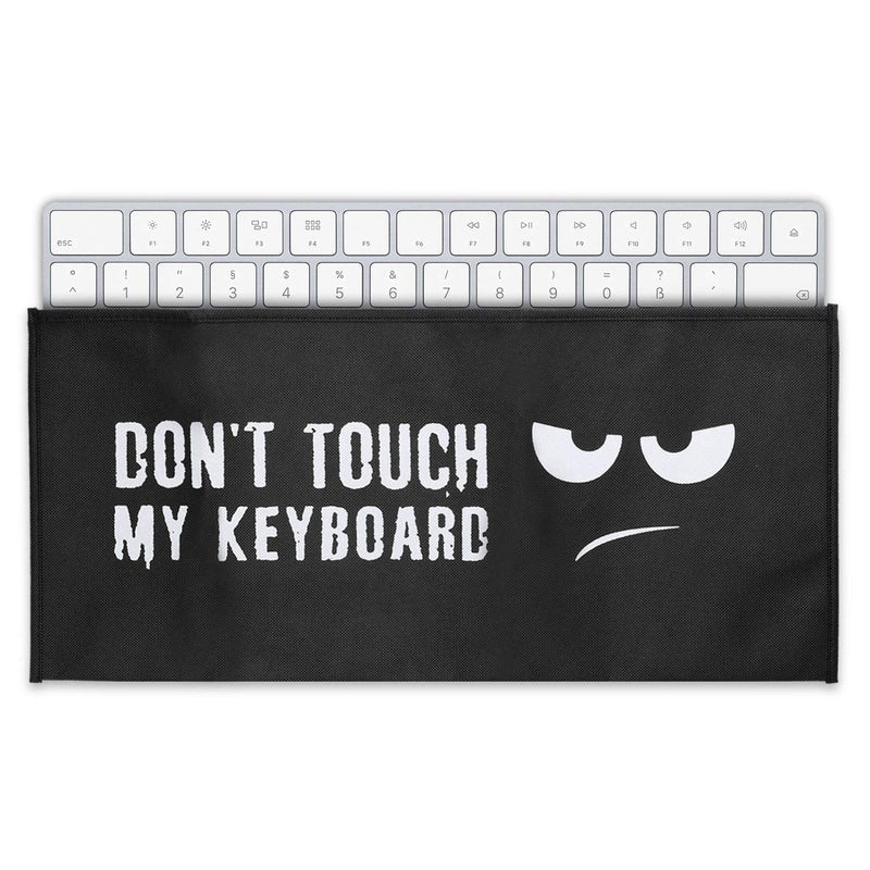 kwmobile Keyboard Cover for Universal Keyboard (L) - Protective Skin Computer Keyboard Dust Cover Case - Don't Touch My Keyboard Don't touch my keyboard 02-01