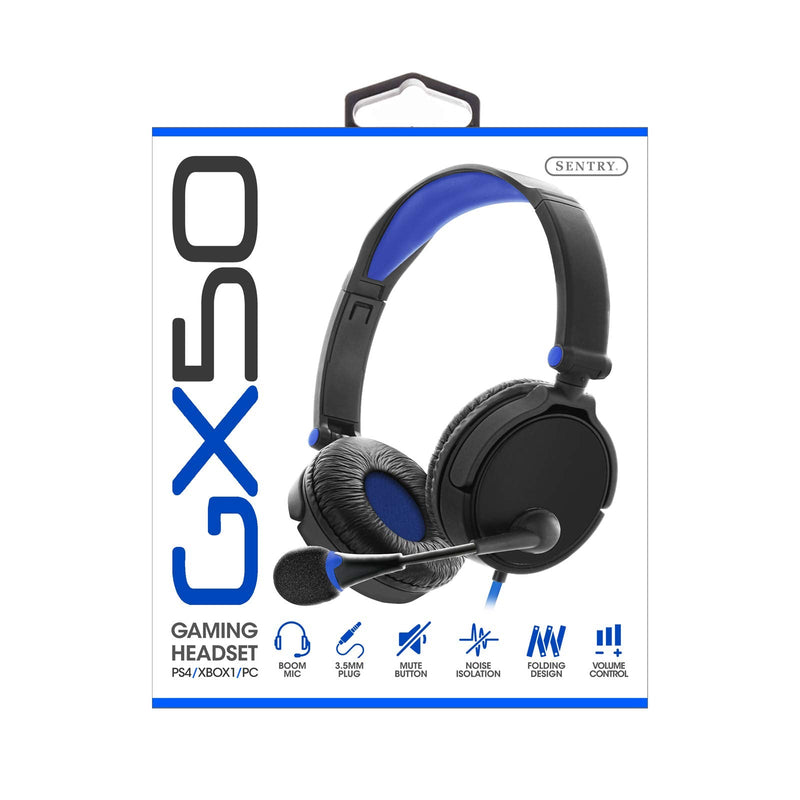 Sentry Industries GX50 Gaming Headset for PS4 / Xbox/PC - Color May Vary (Red, Green, Blue)