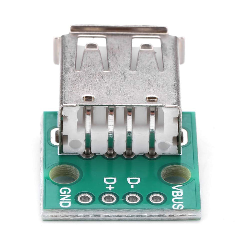 USB Female Breakout Board, 10Pcs Type A USB Female Socket Breakout Board 2.54mm Pitch Adapter Connector DIP Socket