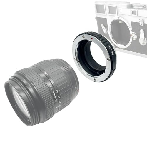 OM to LM Lens Adapter for Olympus OM Mount Lens to for Leica M L/M M9 M8 M7 M6 M5 (Compatible TECHART LM-EA 7 Adapter) OM to LM Adapter
