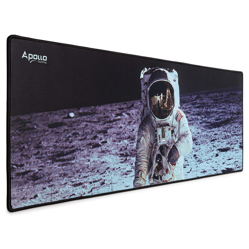 Apollo Gaming Extended Mouse Pad, Large NASA Astronaut Space Design Microfiber Mousepad, (31.5×11.8), Large XXL Extended Desk Mat. Long Computer Keyboard Mouse Mat Mousepad for Office/Gaming/Home