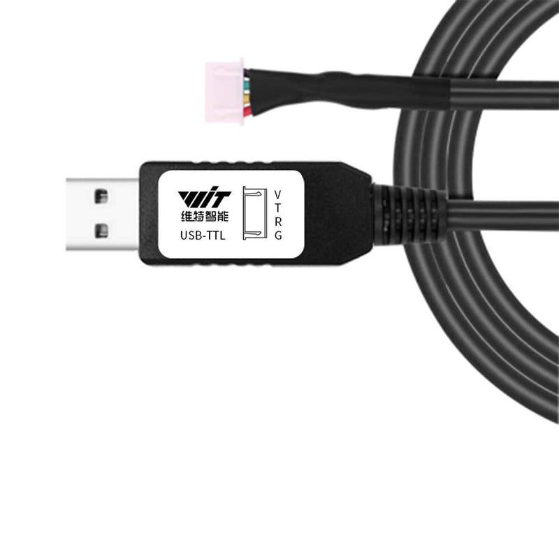 WitMotion USB to TTL UART Converter Cable with CH340 Chip, Terminated by 4 Way Female Socket Header, Serial Adapter (1m/3.28ft, Black), Windows 10,8,7, Linux MAC OS