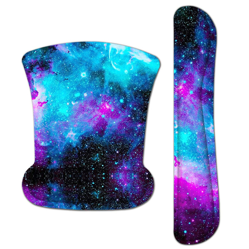 RICHEN Keyboard Wrist Rest Pad and Mouse Wrist Rest Support Mouse Pad Set,Durable & Comfortable & Lightweight for Easy Typing & Pain Relief-Ergonomic Support (Galaxy) Galaxy