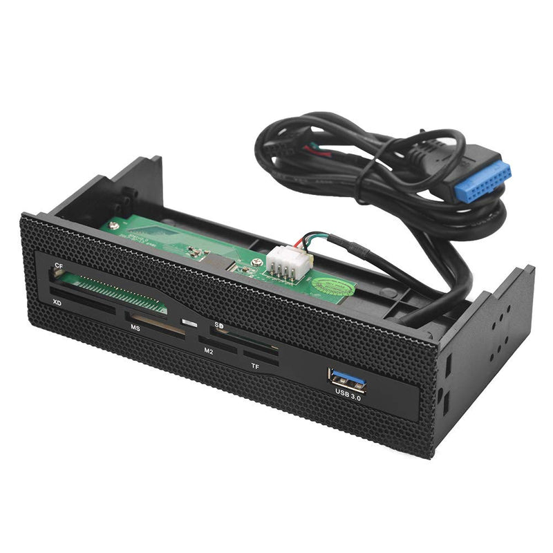 Zopsc Computer Front Panel USB 2.0 PC Internal Card Reader PC Dashboard Fits 5.25 inch Drive Bay, Support M2, MS, XD, CF, TF Card
