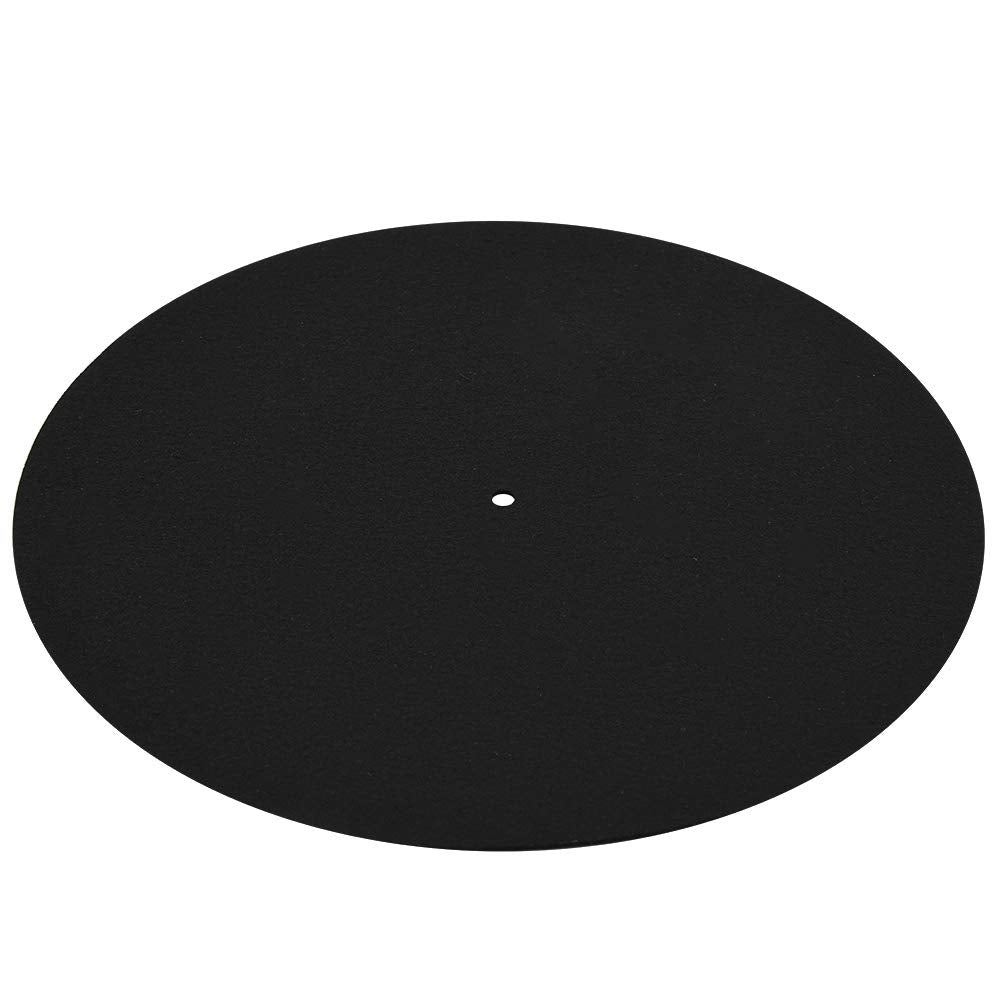 Ultra-Thin Anti-Static Turntable Record Pad,LP Turntable Soft Slipmat,Reduce Vibration,Reduce The Back Noise,Keeping Disc Clean,for All LP Record Players Black