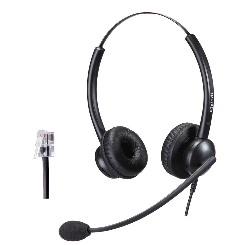 Telephone Headset with Noise Cancelling Microphone & HIS Cable for Avaya IP 1608 1616 9601 9608 9611 9611G 9620 9621 9630 9631 9640 9641 9650 9670 J139 Duo 510DSQD009