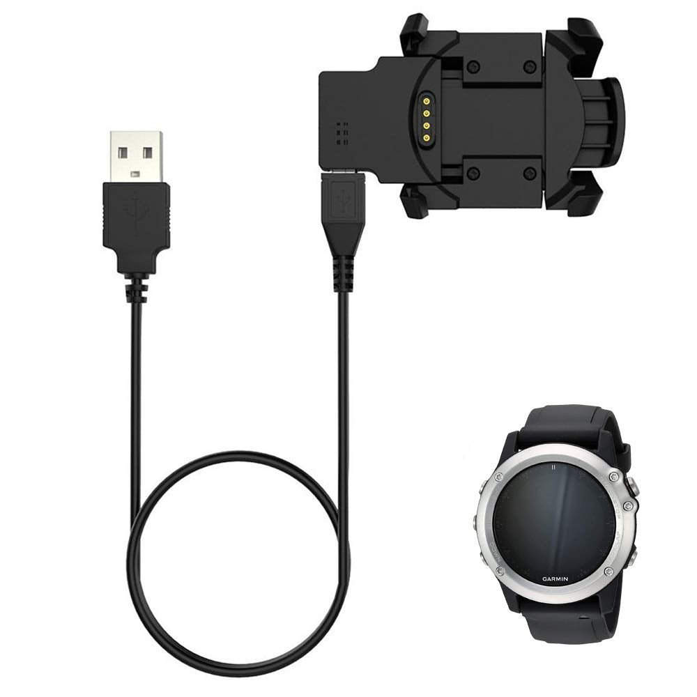 Charger for Fenix 3/Fenix 3 HR/Quatix 3/ Tactix Bravo/ D2 Bravo, Replacement Charging Cable Cord for Garmin Fenix 3 Heart Rate Smart Watch [3.3ft/1m]