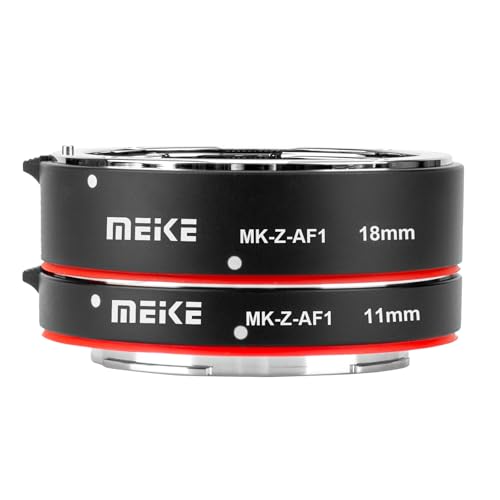 Meike MK-Z-AF1 Metal Auto Focus Macro Extension Tube Adapter Ring (11mm+18mm) Compatible with Nikon Z5 Z6 Z7 Z6II Z7II Z30 Z50 Z fc