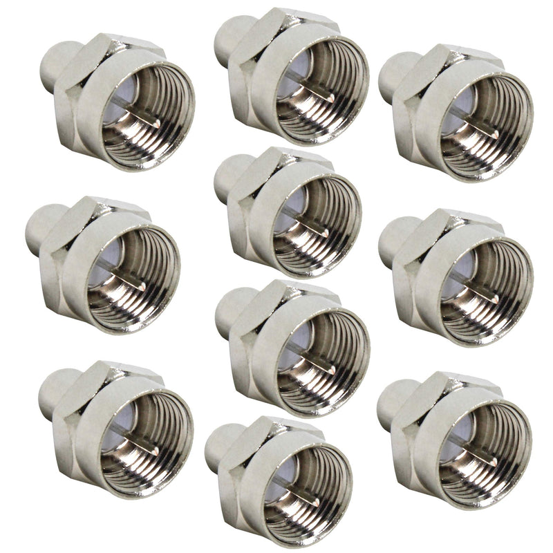 Coax Cap Cover, 75 Ohm Terminator, 10-Pack, Coax Terminator Caps for Ports on Splitter, AMP, Coaxial Cable, TV Antenna, Wall Plates, Booster