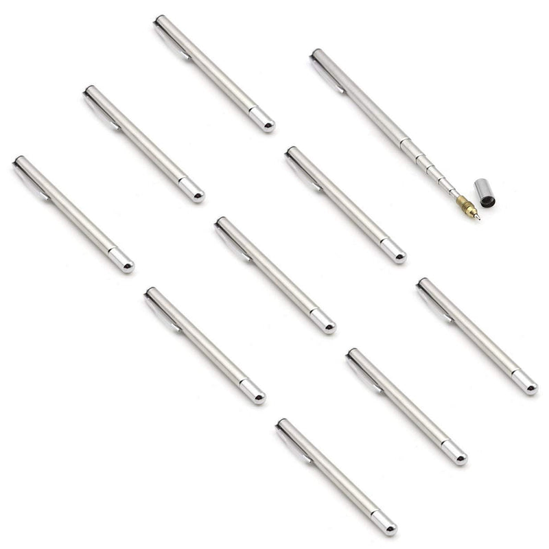 Selling Wonderful 10PCS Stainless Steel Pen Size Pocket Pointer With Clip - Hand Pointer Extendable Telescopic Retractable Ballpoint Pen Pointer Handheld Presenter Classroom Whiteboard Pointer 10-PACK