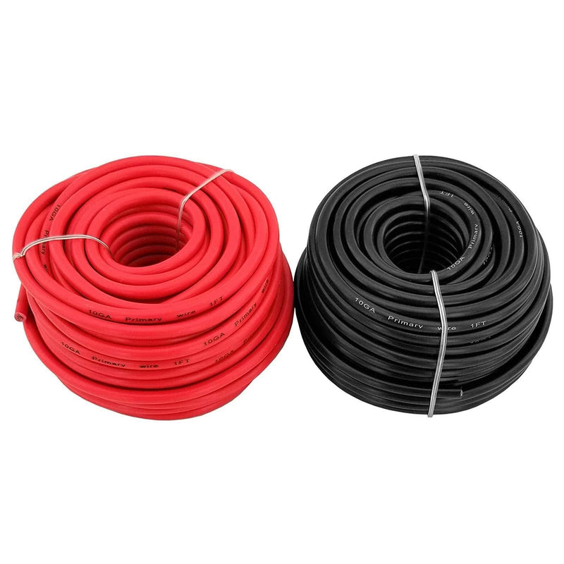 GS Power 12 Gauge Stranded Flexible Copper Clad Aluminum CCA Primary Automotive Wire for Car Stereo Amplifier 12Volt Trailer Harness Hookup Wiring. 50 ft Red & 50 feet Black Red/Black