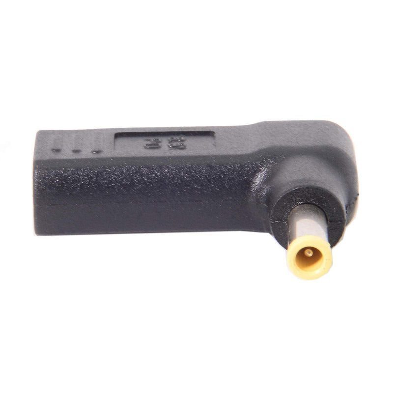 CY USB 3.1 Type C USB-C to DC 5.0x1.0mm Adapter Emulator Trigger 90 Degree Angled Yellow Connector